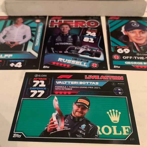 Mercedes | Russel GOLD Formula 1 Turbo Attax 2022 Mega Lot of 6 - Picture 2 of 5